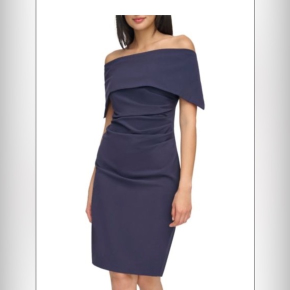 Vince Camuto Off the Shoulder Sheath Dress - Picture 1 of 5